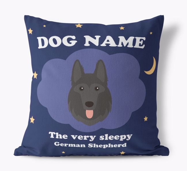 'Very Sleepy' - Personalised {breedFullName} Cushion
